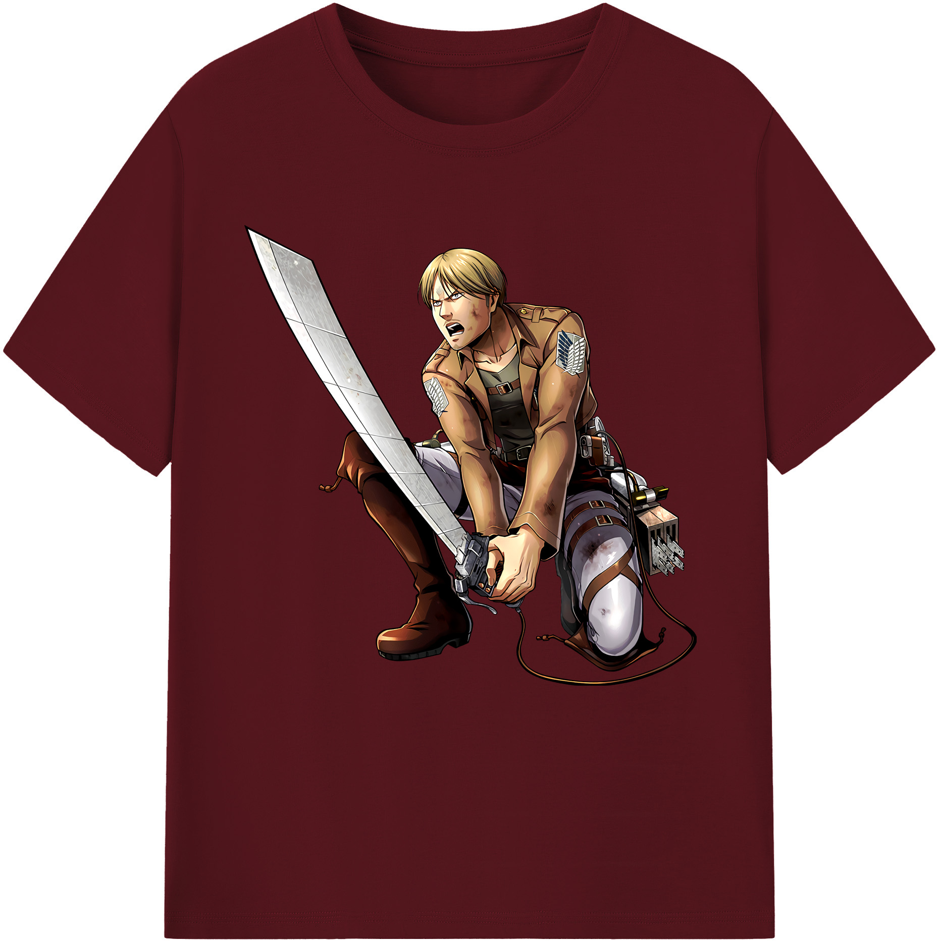 （画像用） 進撃の巨人 ミケ·ザカリアス Attack on Titan Mike Zakarius 綿100％半袖Tシャツ（フロントプリント）